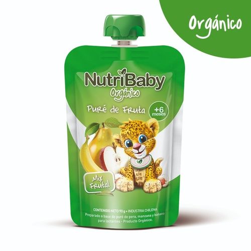 Nutribaby Organico Papilla Mix Frutal Pouch Caja X 24 Unids