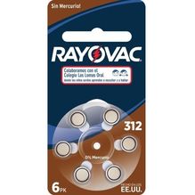Rayovac Pilas Boton Audifono L312-6 Lazm Pila Auditiva X 6u