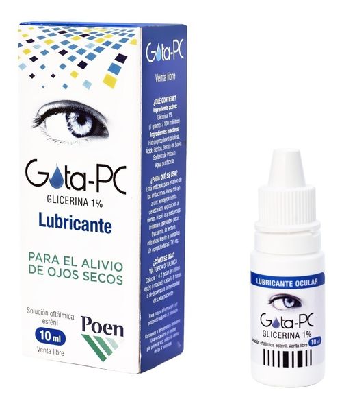 Gota Pc Lubricante Ocular Azul Sequedad 10ml