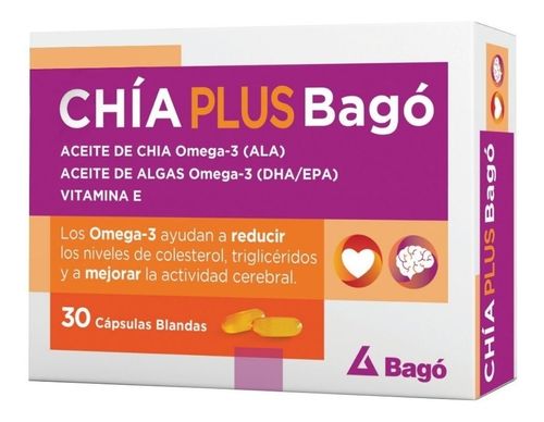 Bago Chia Plus Bago Omega3 Colesterol X 30 Capsulas Blandas