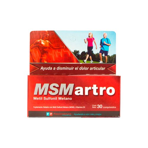 Msm Artro Suplemento Con Metil Sulfonil Metano X 30 Compr.