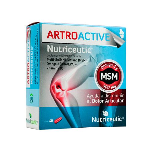 Nutriceutic Artroactive Con Msm Para Dolor Articular 40 Caps