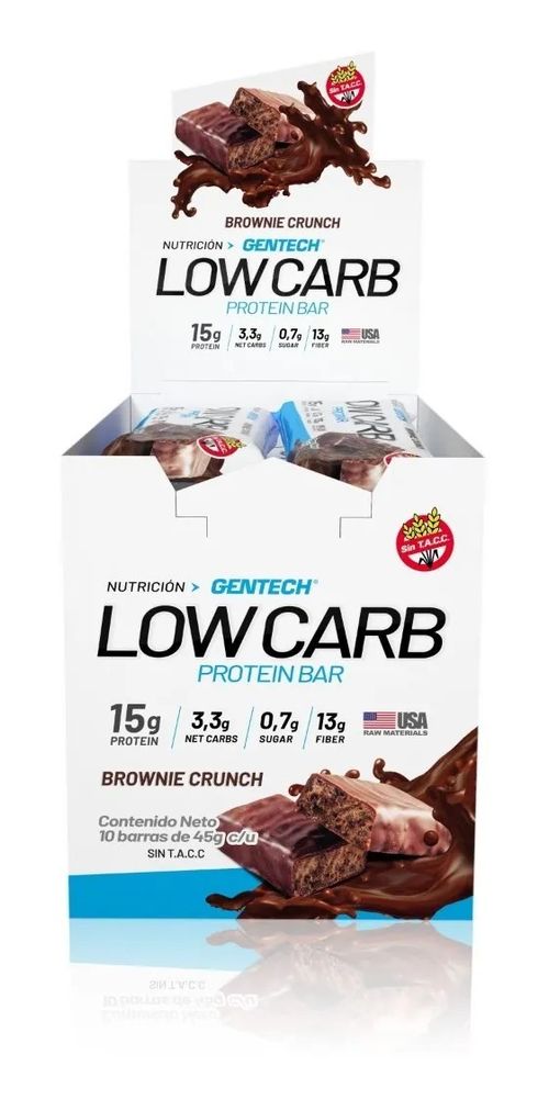 Gentech Low Carb Protein Bar Cajita 10 Uds