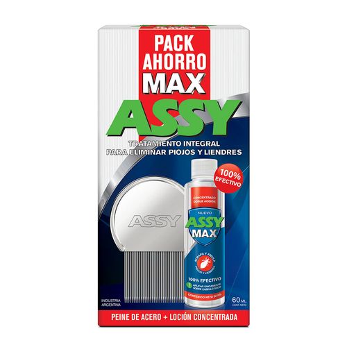 Assy Pack Ahorro Max para Piojos Loción Assy Max + Peine