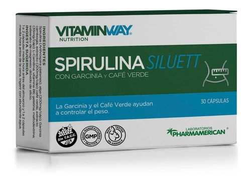 Vitaminway Spirulina Siluett 30 Capsulas Blister