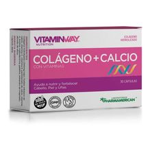 Vitaminway Colágeno + Calcio 30 Capsulas Blister