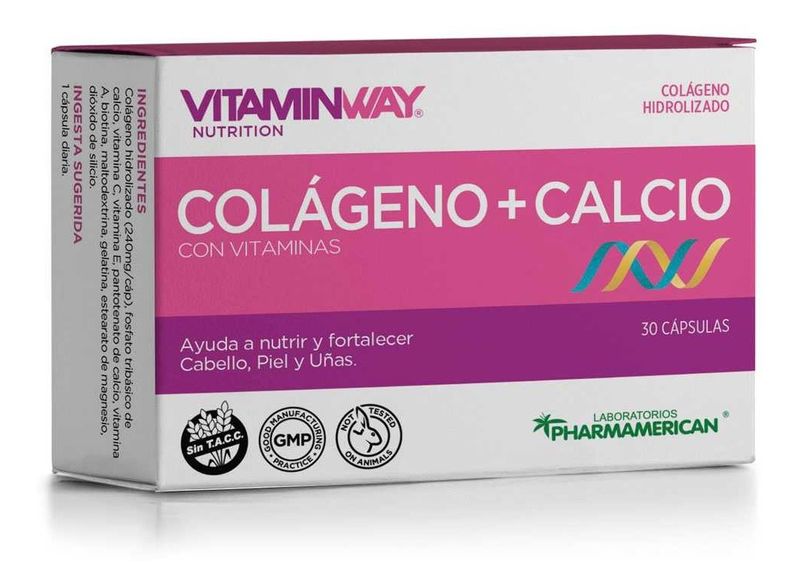 Vitaminway-Colageno---Calcio-30-Capsulas-Blister-en-Pedidosfarma