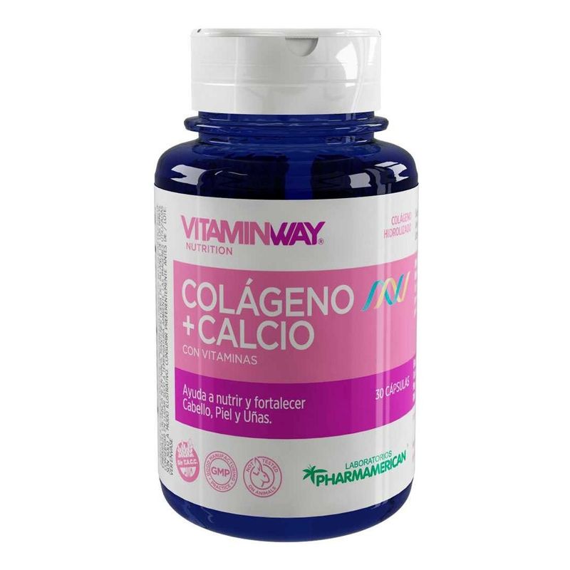 Vitaminway-Colageno---Calcio-30-Capsulas-Frasco-en-Pedidosfarma