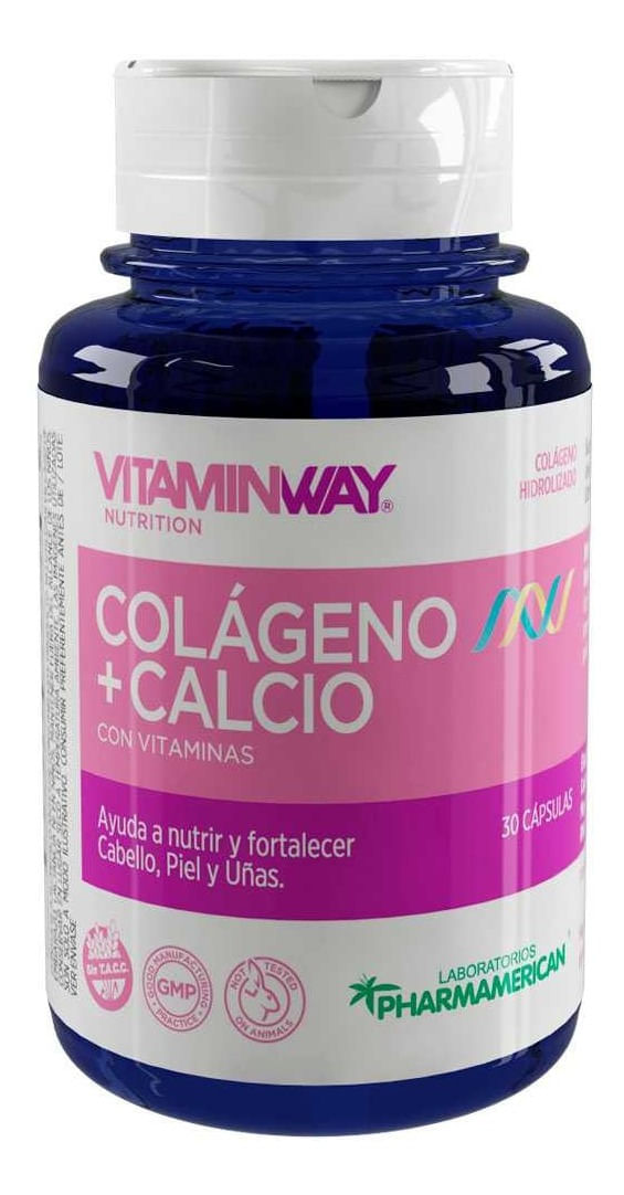 Vitaminway-Colageno---Calcio-30-Capsulas-Frasco-en-Pedidosfarma