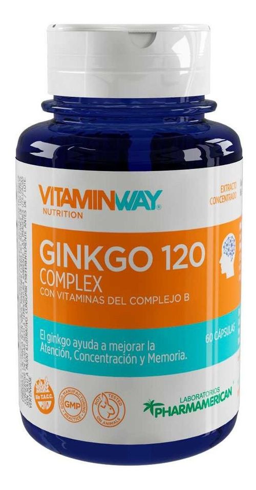 Vitaminway Ginkgo 120 Complex Frasco 60 Cápsulas