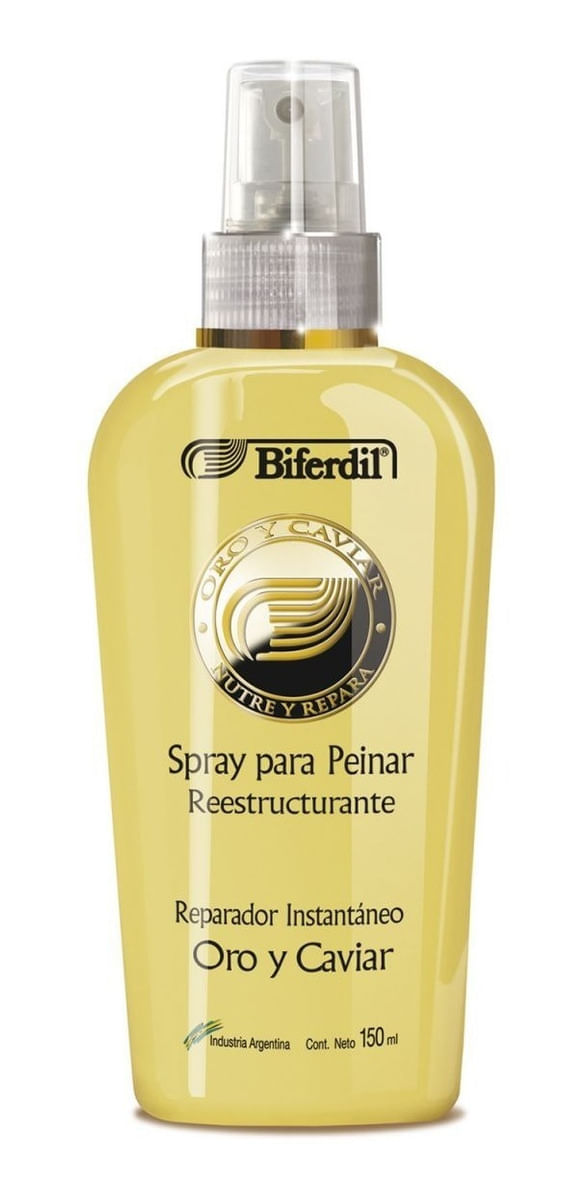 Biferdil-Spray-Para-Peinar-Reestructurante-Oro-Caviar-150-Ml-en-Pedidosfarma