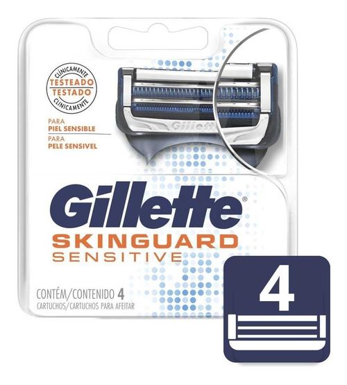 Gillette Repuetos Para Afeitar Skinguard 4 Unidades