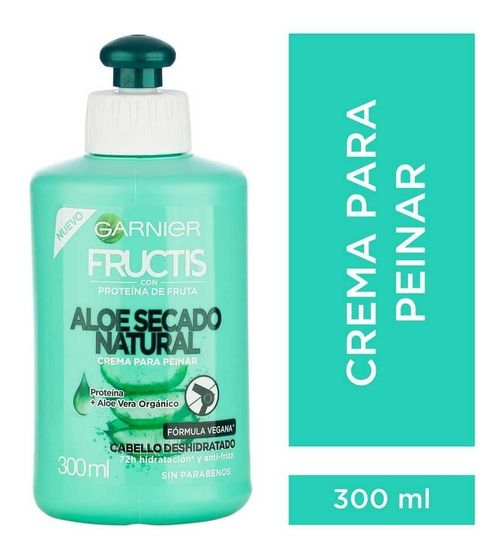 Garnier Fructis Crema Para Peinar Aloe Vegana 300 Ml