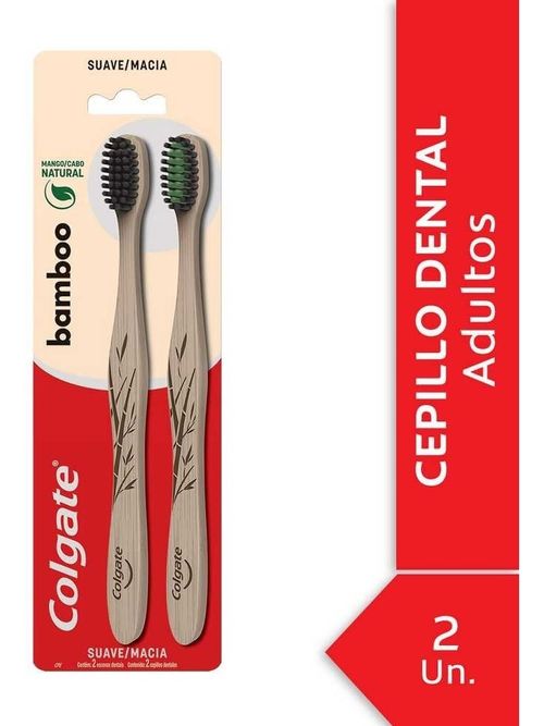 Colgate  Bamboo Charcoal Cepillo Dental  Suave 2 Unidades