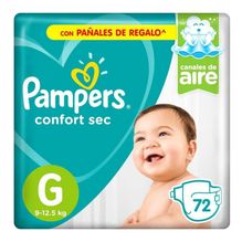 Pampers Pañales Confort Sec G X 72 Unidades