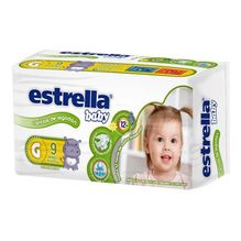 Estrella Baby Caricias De Algodón Pañales G 9-12,5 Kg 9 U