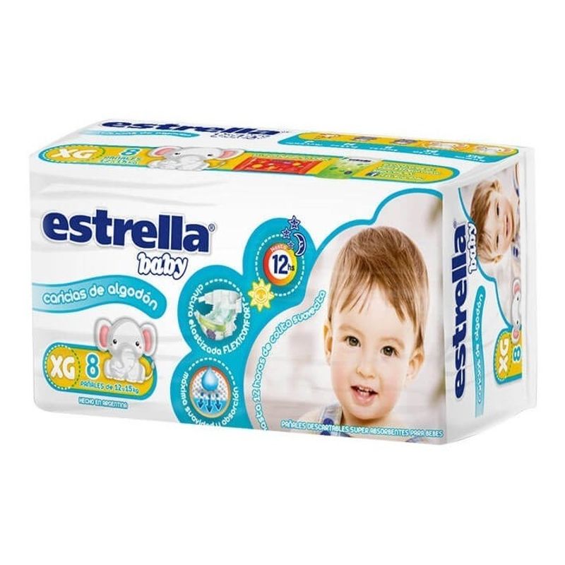 Estrella-Baby-Caricias-De-Algodon-Pañales-Unisex-Xg-8u-en-Pedidosfarma
