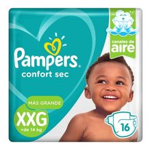 Pampers Confort Sec Pañales Extra Extra Grande X 16 Unidades