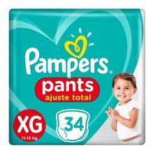 Pampers Pants Ajuste Total Extra Grande X 34 Unidades