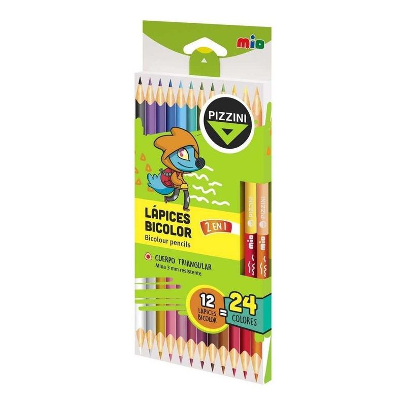 Pizzini-Lapices-Bicolor-Madera-12-Lapices-24-Colores-en-Pedidosfarma