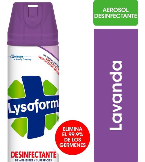 Lysoform Desinfectante En Aerosol Lavanda X 360 Ml