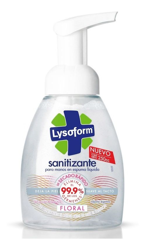 Lysoform Sanitizante En Espuma Líquida Manos Floral X 250 Ml