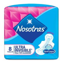 Nosotras Toallitas Higiénicas Tela Ultrainvisible X 8 U