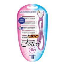 Bic Soleil Mujer 1 Maquina De Afeitar + 6 Repuestos