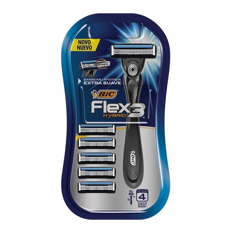 Bic-Flex3-Hybrid-Maquina-De-Afeitar---5-Repuestos-en-Pedidosfarma
