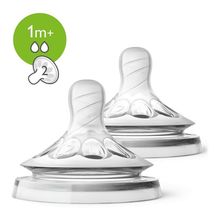 Avent Tetina Natural 1m+ Flujo Lento Scf042/27 2 Unidades