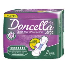 Doncella Toalla Para Incontinencia Larga Sin Perfumes 8 U