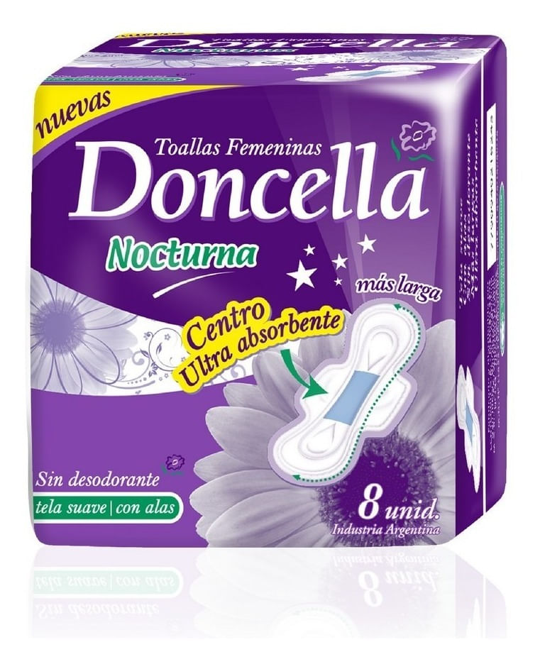 Doncella-Toallas-Femeninas-Nocturna-Con-Alas-Largas-8-U-en-Pedidosfarma