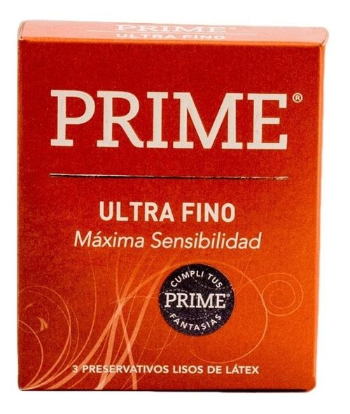 Preservativos Latex Prime Ultra Fino 6 Cajas X 3 Unidades