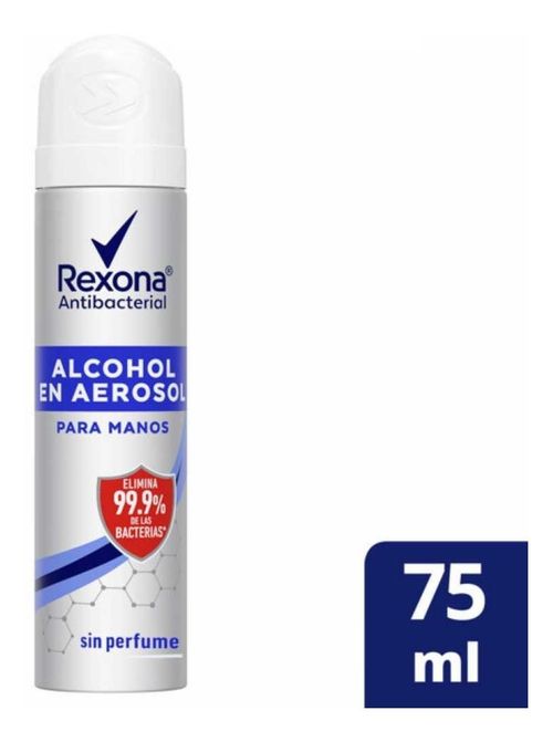 Rexona Antibacterial Alcohol Spray Manos Sin Perfume X 58 Ml