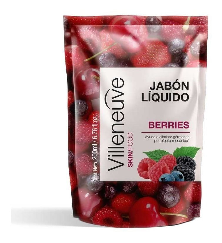 Villeneuve-Antibacterial-Jabon-Liquido-Berry-Repuesto-200ml-en-Pedidosfarma
