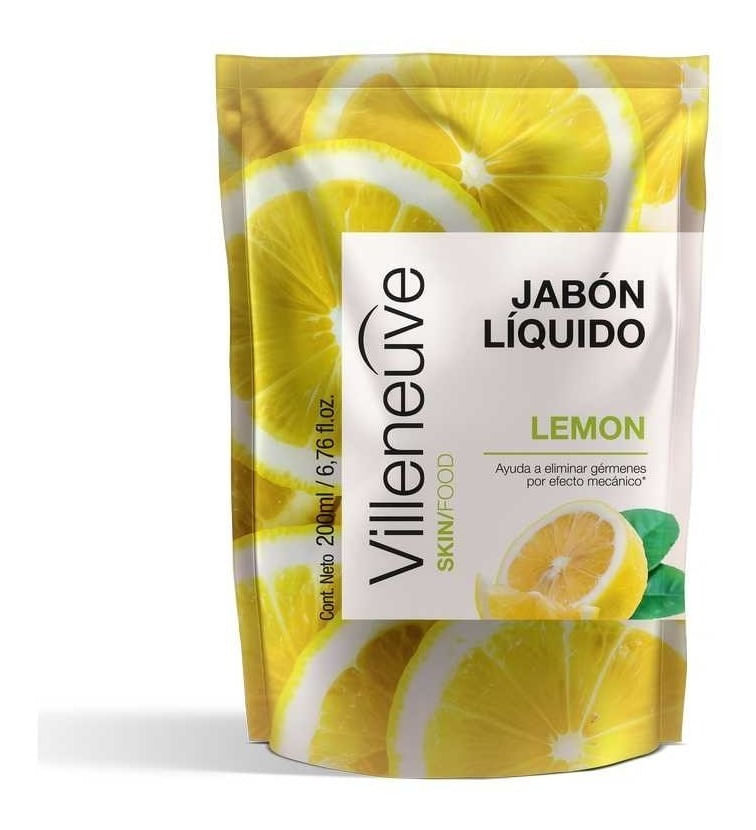 Villeneuve-Antibacterial-Jabon-Liquido-Lemon-Repuesto-200ml-en-Pedidosfarma