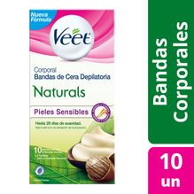 Veet Bandas Depilatorias Corporales Piel Sensible 10u