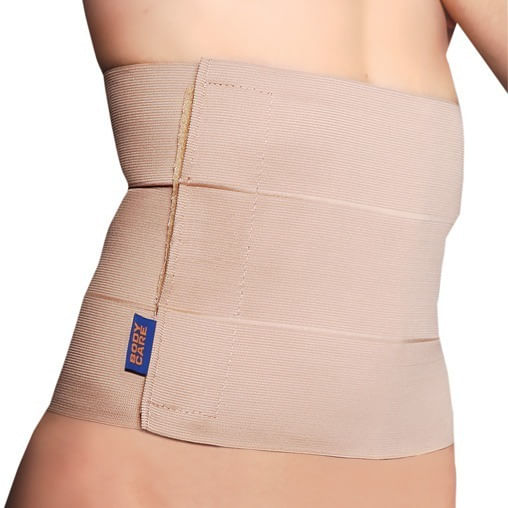 ComfortMed Faja lumbar unisex de algodón, banda elástica postoperatoria y  postparto, faja abdominal y lumbar para dar calor, regulable, con cierre de