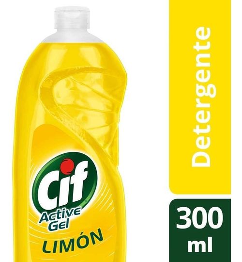 Cif Active Detergente Lavavajilla Gel Limón X 300 Ml