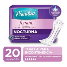 Plenitud Femme Nocturna Toallas Incontinencia Intensa 20u