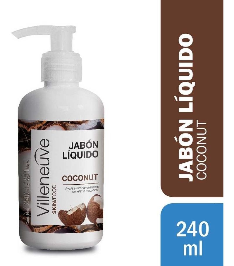 Villeneuve-Jabon-Liquido-Coconut-240ml-en-Pedidosfarma