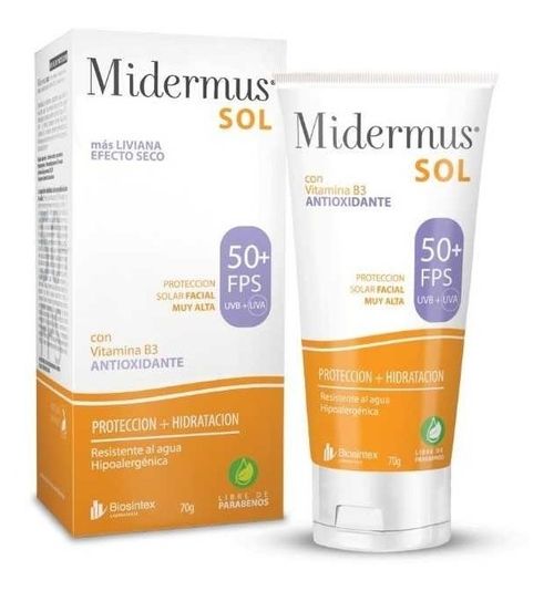 Midermus Sol Protector Solar Con Vitamina B3 Fps50 50g