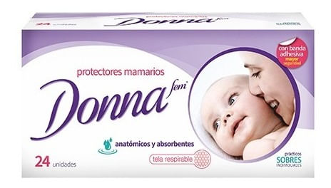 Donna Fem Protector Mamario Anatómicos Y Absorbentes 24 U