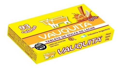 Vauquita Tableta Dulce De Leche Sabor Banana Split 18u 25g