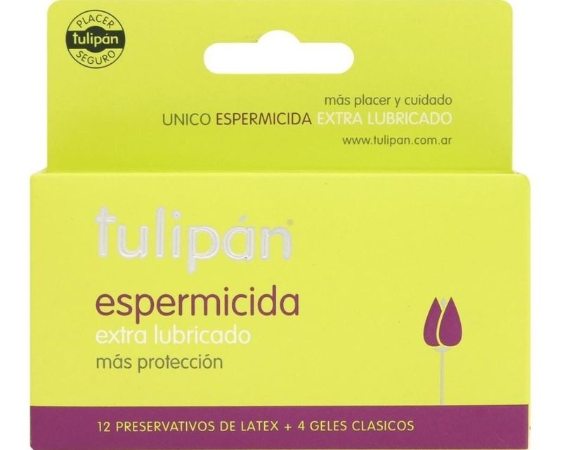 Tulipan-Espermicida-Preservativo-Extra-Lubricado-12-Unidades-en-Pedidosfarma