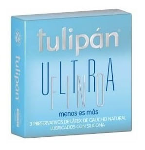 Tulipan Preservativo Latex Ultra Fino 12 Cajas X 3 Unidades