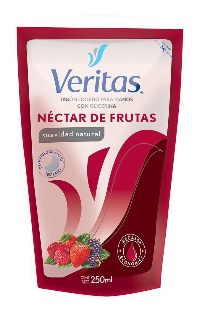 Veritas-Jabon-Liquido-Nectar-De-Frutas-Doypack-250ml-en-Pedidosfarma