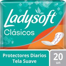 Ladysoft Protector Diario Clásico Suave Sin Alas 20u