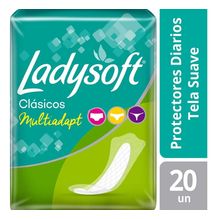 Ladysoft Protector Diario Clásico Multiadapt Sin Alas 20u