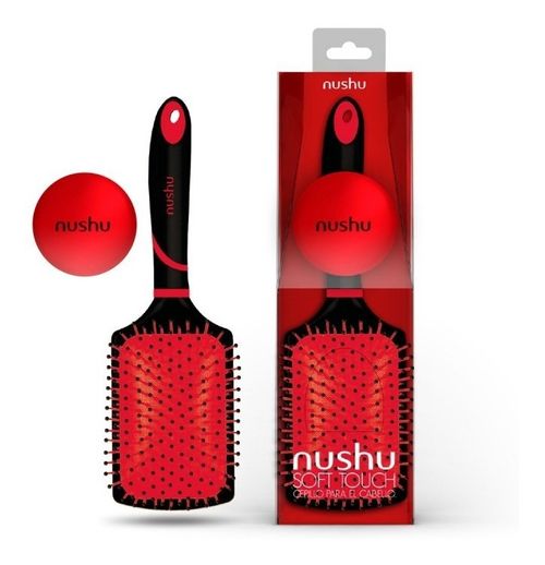 Nushu Set Cepillo Neumático Espejo 2 Aumentos Color Negro